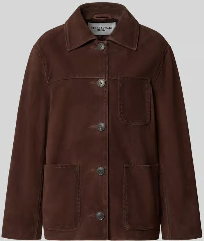 Marc O'Polo DENIM Regular fit leren jack van echt rundleer