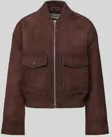 Marc O'Polo DENIM regular fit leer- kunstleren jack van echt geitenleer