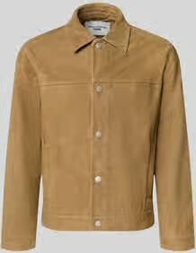 Marc O'Polo DENIM Regular fit leren jack van echt Chevreau-suède