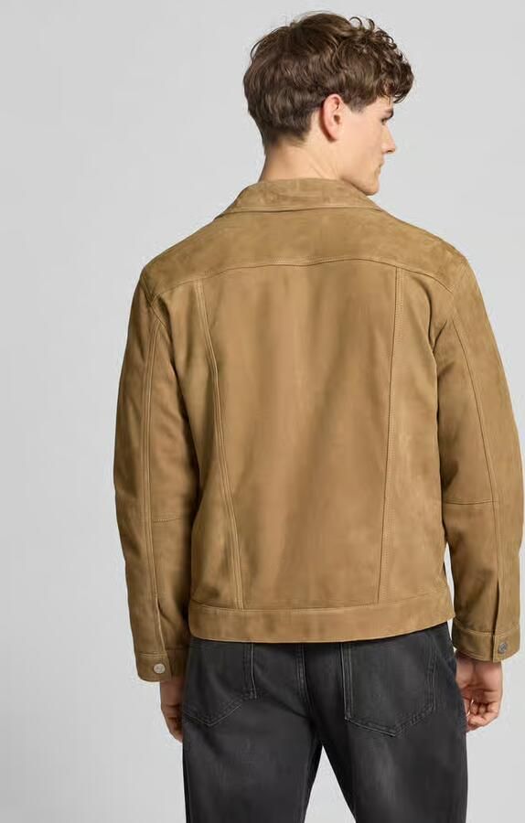 Marc O'Polo DENIM Regular fit leren jack van echt Chevreau-suède - Foto 2