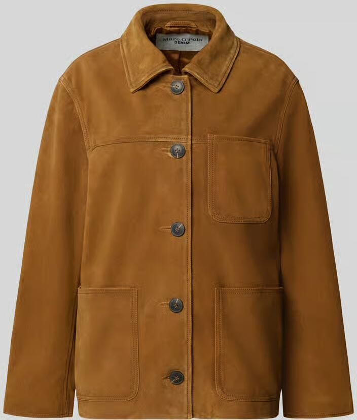Marc O'Polo DENIM Regular fit leren jack van echt rundleer