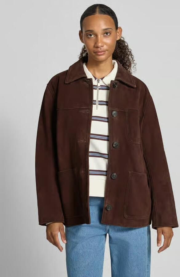 Marc O'Polo DENIM Regular fit leren jack van echt rundleer - Foto 2