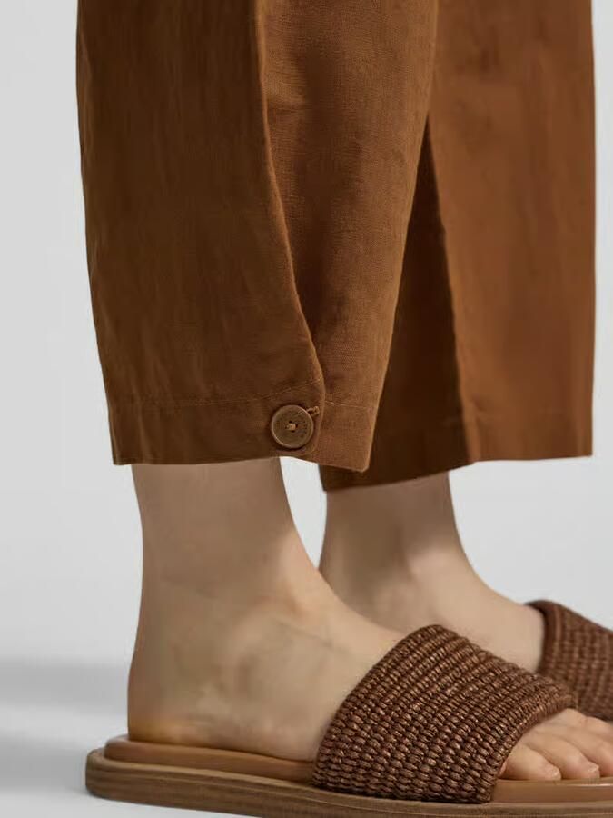 Marc O'Polo DENIM regular fit linnenbroek van mix van linnen en katoen
