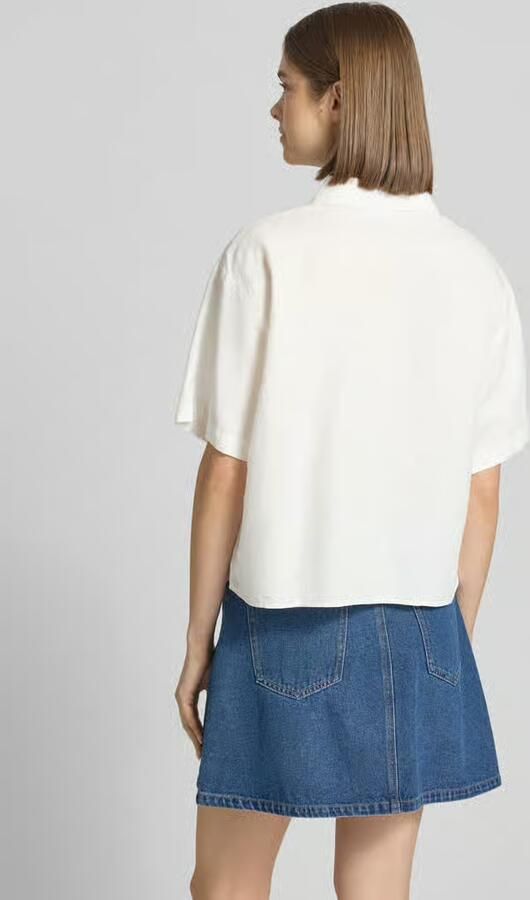 Marc O'Polo DENIM regular fit overhemdblouse van mix van katoen en linnen - Foto 2