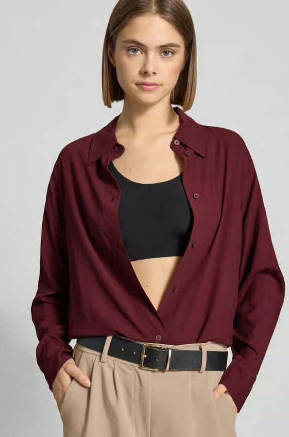 Marc O'Polo DENIM Regular fit overhemdblouse van pure viscose - Foto 2