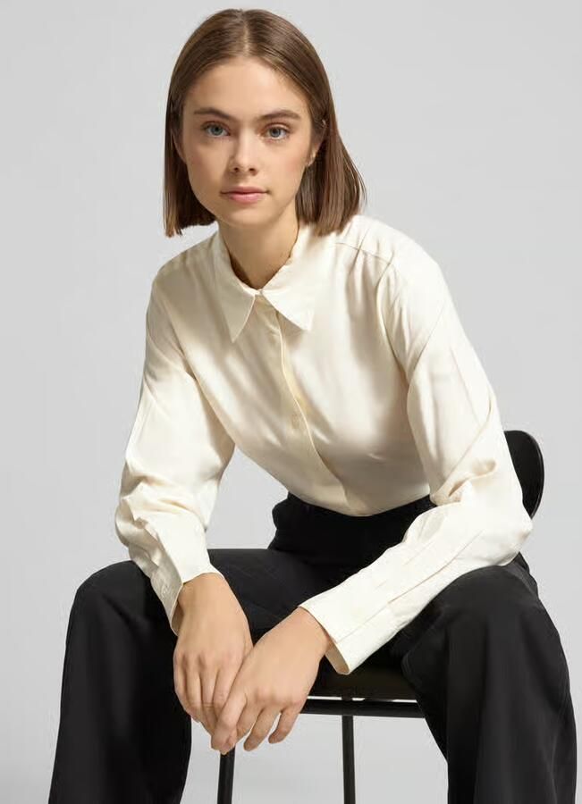 Marc O'Polo DENIM Regular fit overhemdblouse van pure viscose - Foto 2