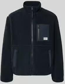 Marc O'Polo DENIM Regular fit teddy- imitatiebontjack met borstpaspelzakken