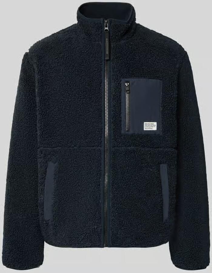 Marc O'Polo DENIM Regular fit teddy- imitatiebontjack met borstpaspelzakken