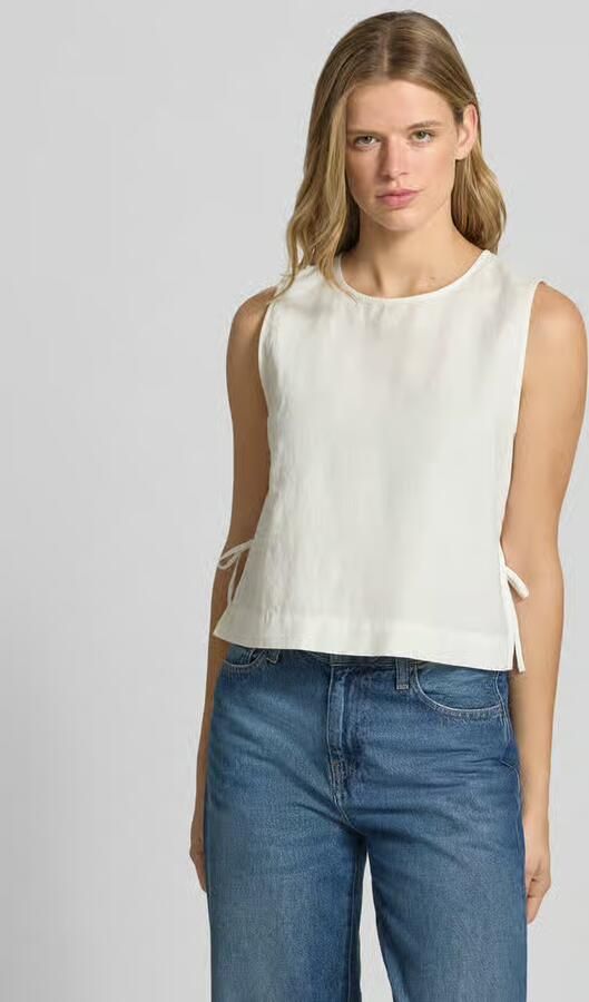Marc O'Polo DENIM Regular fit top van linnen-katoenmix - Foto 4