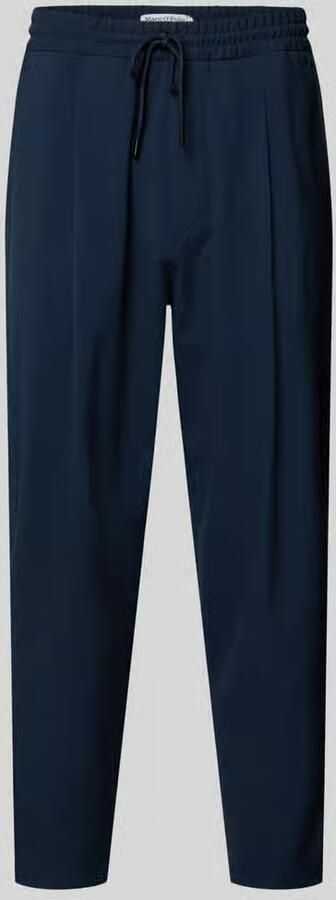 Marc O'Polo DENIM Relaxed fit bandplooibroek met viscose model 'VIGGO CROPPED'