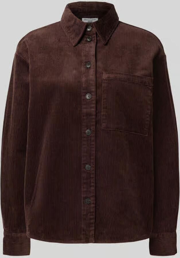 Marc O'Polo DENIM relaxed fit blouse met lange mouwen van katoenmix