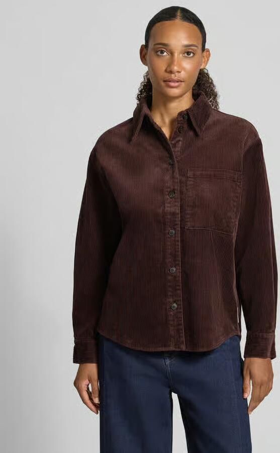 Marc O'Polo DENIM relaxed fit blouse met lange mouwen van katoenmix - Foto 3