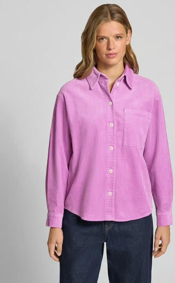 Marc O'Polo DENIM relaxed fit blouse met lange mouwen van katoenmix - Foto 2