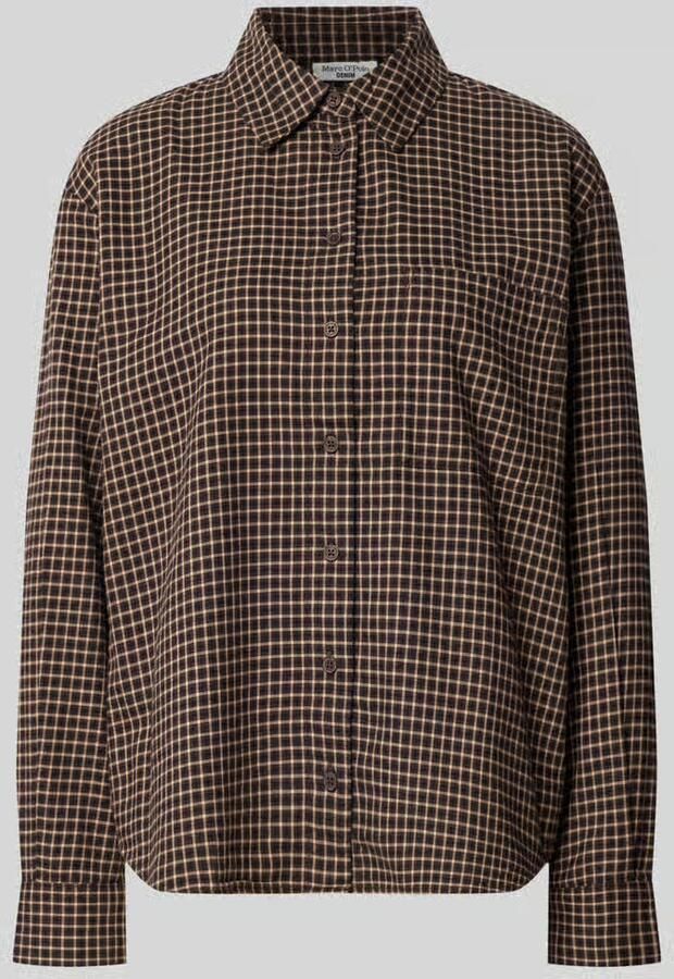Marc O'Polo DENIM relaxed fit blouse met lange mouwen van puur katoen