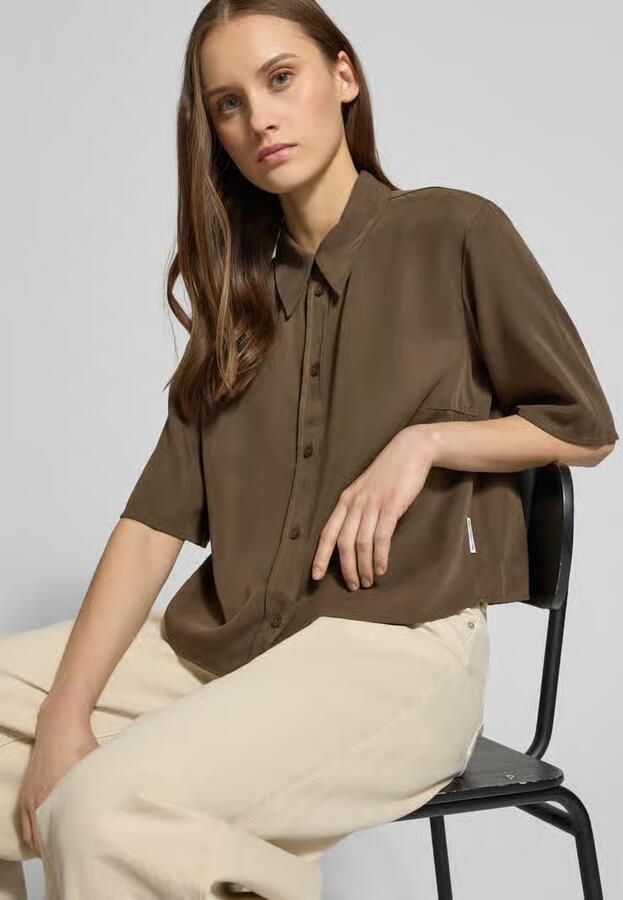 Marc O'Polo DENIM Relaxed fit blouse van puur lyocell - Foto 2