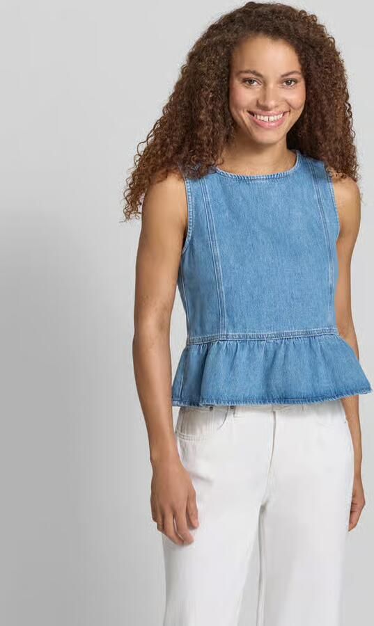 Marc O'Polo DENIM Relaxed fit blousetop van puur katoen - Foto 3