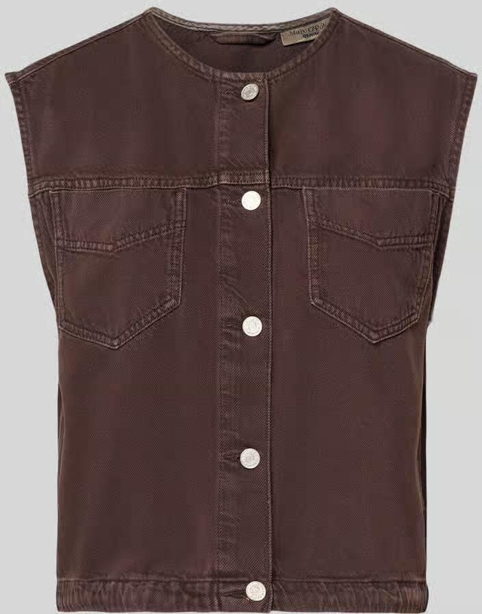Marc O'Polo DENIM relaxed fit bodywarmer van mix van katoen en lyocell