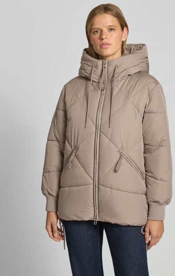 Marc O'Polo DENIM relaxed fit gewatteerde mantel met capuchon - Foto 3