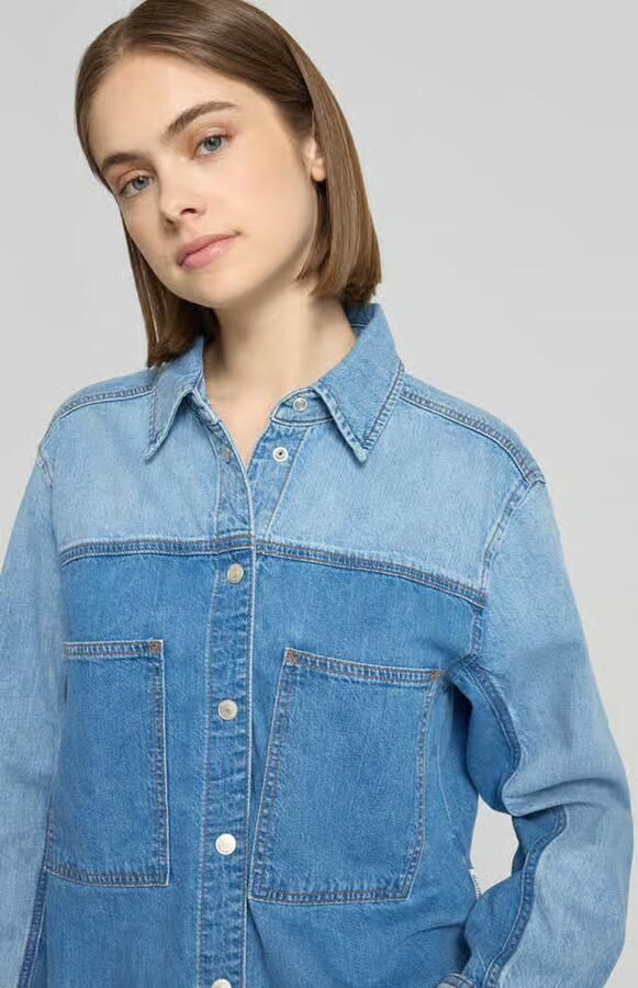 Marc O'Polo DENIM relaxed fit jeansblouse van katoen-ananasmix