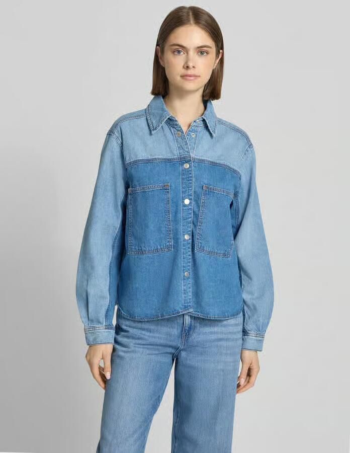 Marc O'Polo DENIM relaxed fit jeansblouse van katoen-ananasmix - Foto 2