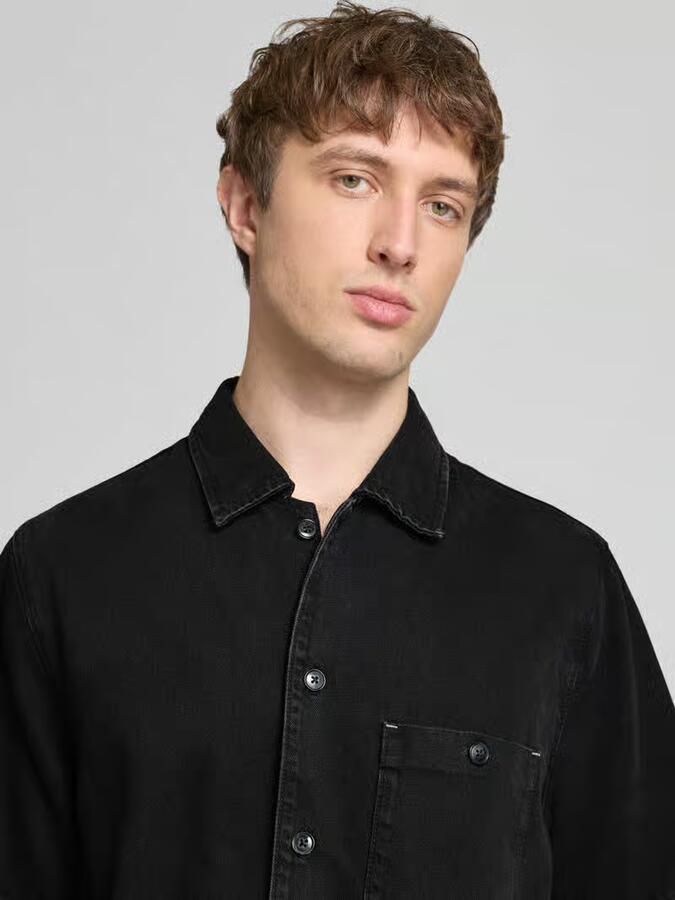 Marc O'Polo DENIM relaxed fit jeanshemd van mix van katoen en lyocell