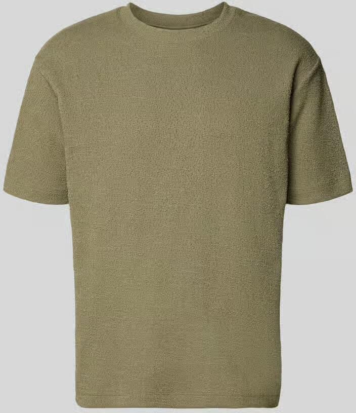 Marc O'Polo DENIM relaxed fit T-shirt van katoenmix in bouclé-look - Foto 2