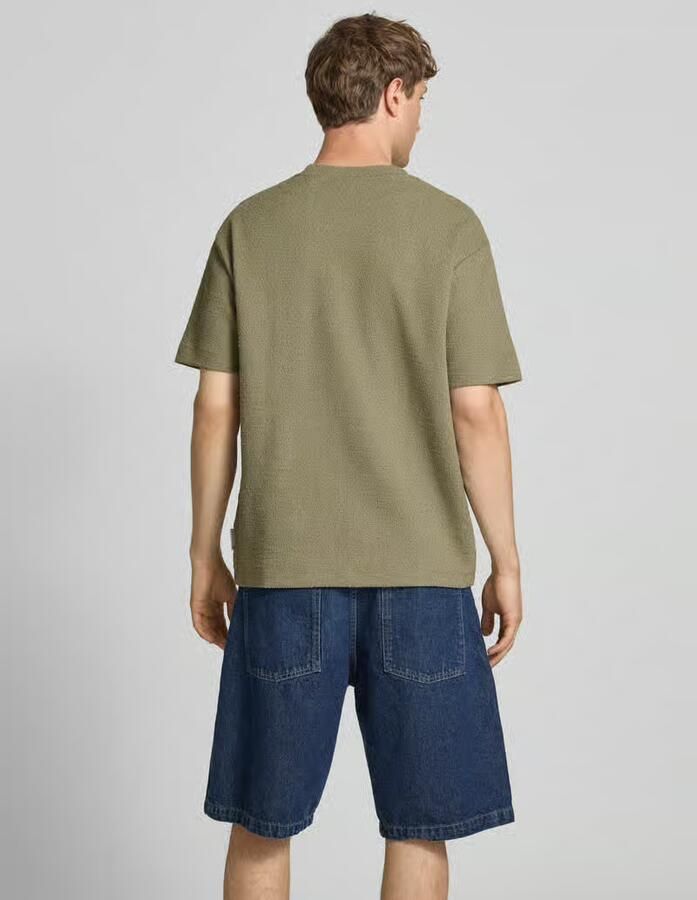 Marc O'Polo DENIM relaxed fit T-shirt van katoenmix in bouclé-look - Foto 2