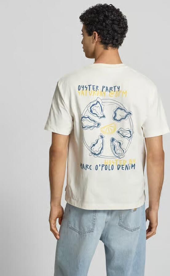 Marc O'Polo DENIM relaxed fit T-shirt van pure katoen met motiefprint