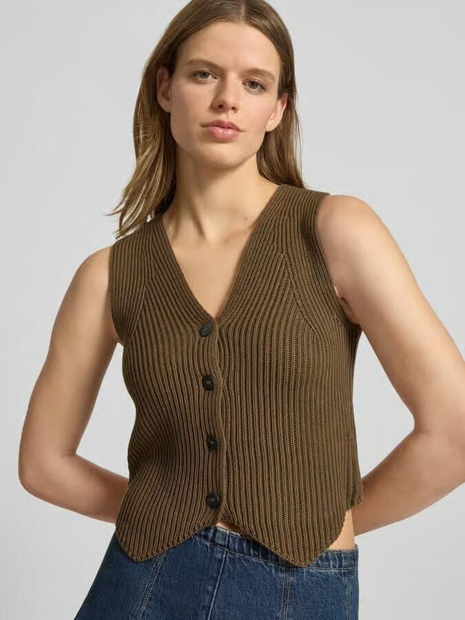 Marc O'Polo DENIM shaped fit bodywarmer van puur katoen