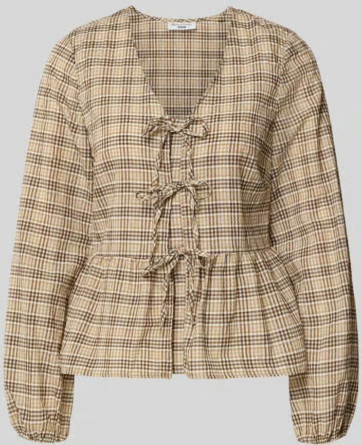 Marc O'Polo DENIM Slim fit blouse met lange mouwen van Katoenmix - Foto 2