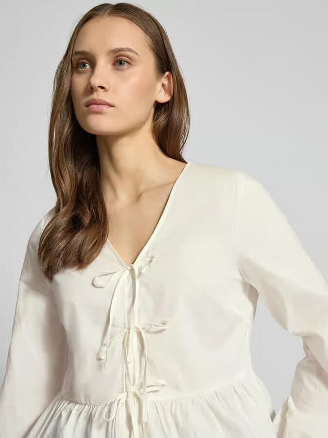 Marc O'Polo DENIM Slim fit blouse met lange mouwen van puur katoen