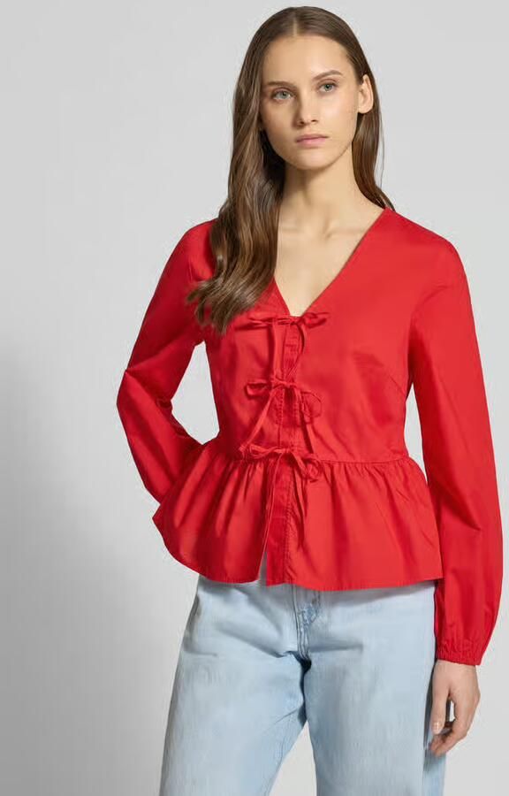 Marc O'Polo DENIM Slim fit blouse met lange mouwen van puur katoen - Foto 2