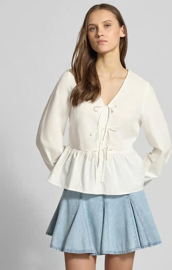 Marc O'Polo DENIM Slim fit blouse met lange mouwen van puur katoen - Foto 2