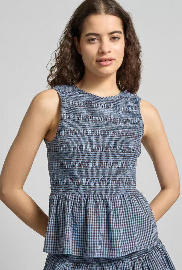 Marc O'Polo DENIM slim fit blousetop van katoenmix