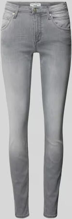 Marc O'Polo DENIM Slim fit mid rise jeans met stretch model 'Alva' - Foto 6