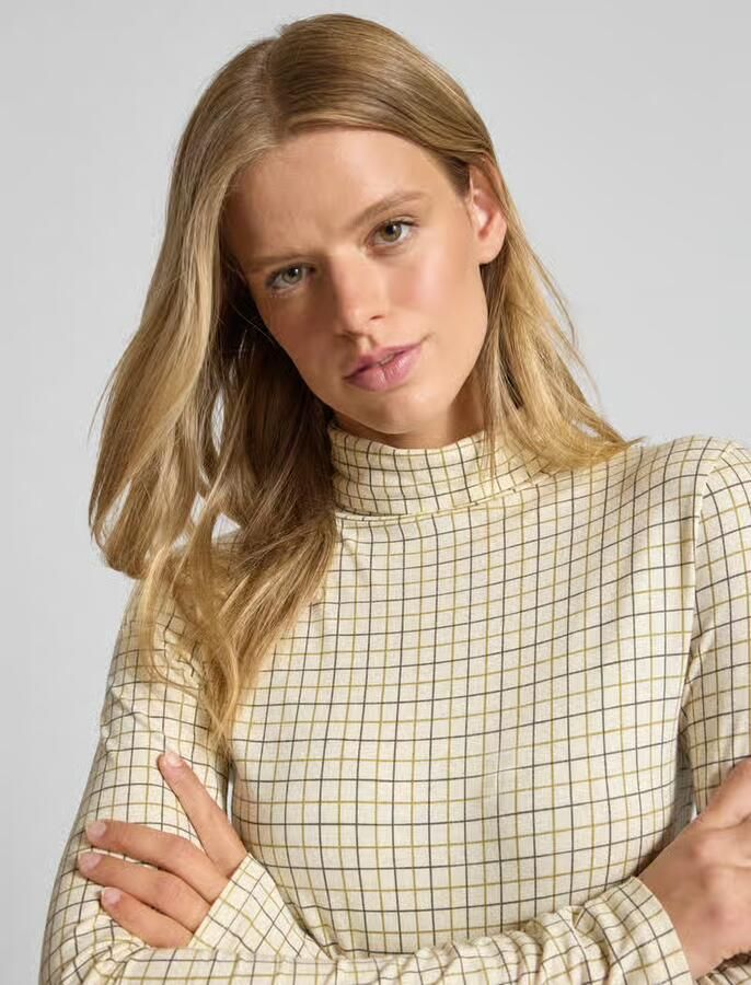 Marc O'Polo DENIM Slim fit shirt met lange mouwen van een mix van katoen en modal