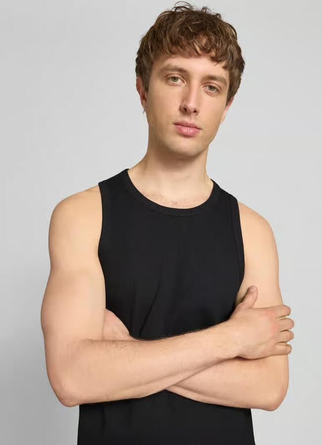 Marc O'Polo DENIM slim fit tank top van katoenmix