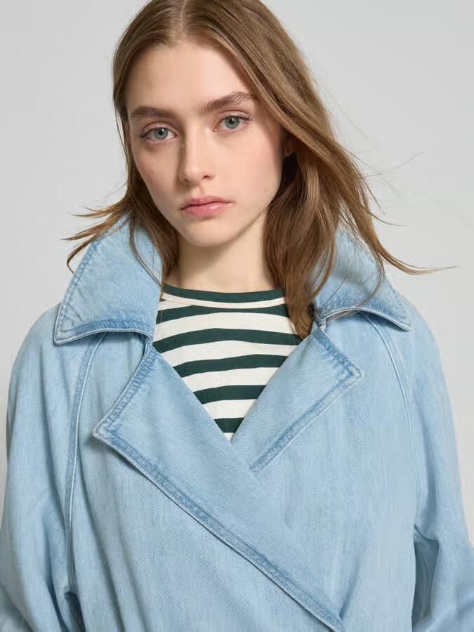 Marc O'Polo DENIM Lange jeansjas met strikceintuur - Foto 2