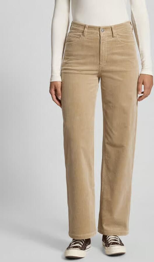 Marc O'Polo DENIM Wide leg corduroy broek van katoenmix - Foto 2
