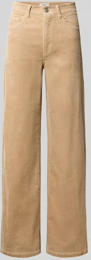 Marc O'Polo DENIM Wide Leg corduroy broek van katoenmix model 'Tomma'