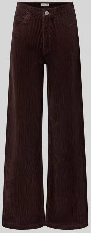 Marc O'Polo DENIM Wide Leg corduroy broek van katoenmix model 'Tomma'