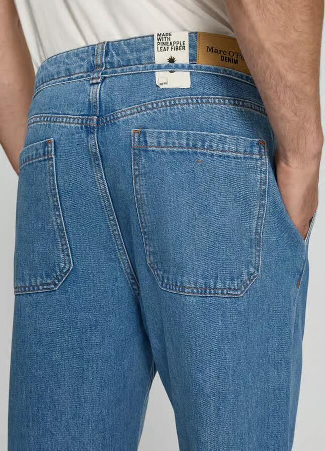 Marc O'Polo DENIM Wide Leg tapered fit jeans van katoen-ananasvezelmix model 'ISAK'