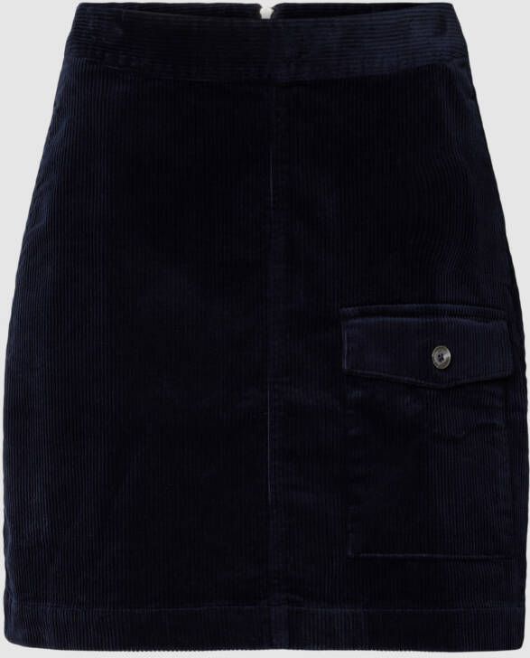 Marc O'Polo Corduroy skirt with a patch pocket Blauw Dames