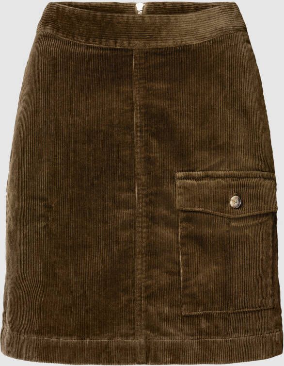 Marc O'Polo Corduroy skirt with a patch pocket Groen Dames