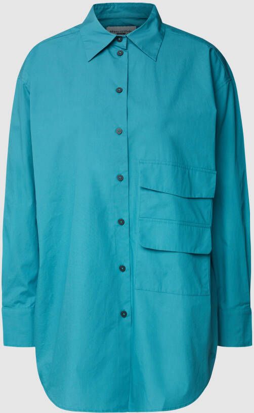 Marc O'Polo Oversized long sleeve shirt blouse Blauw Dames