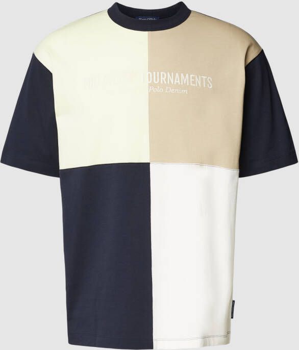 Marc O'Polo DENIM T-shirt met colour-blocking-design