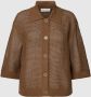 Marc O'Polo Gebreide blouse van een mix van katoen en linnen met platte kraag - Thumbnail 1
