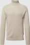 Marc O'Polo ribgebreide coltrui met wol gray silk - Thumbnail 2