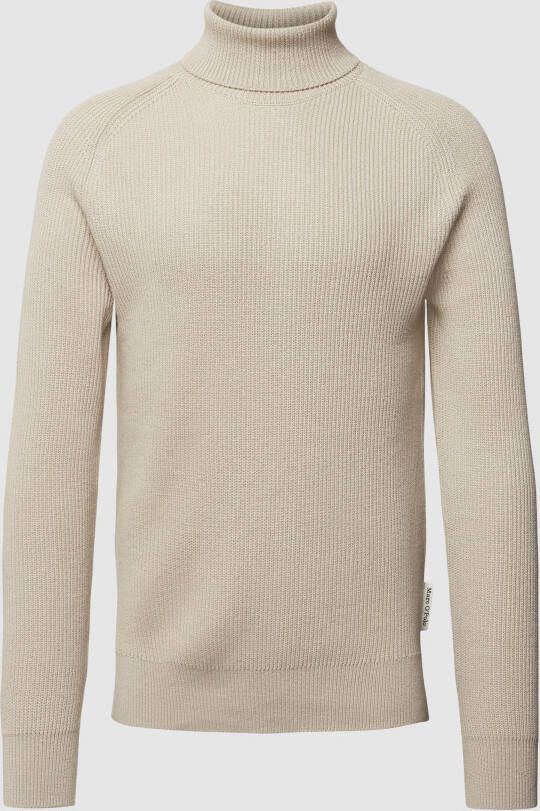 Marc O'Polo ribgebreide coltrui met wol gray silk - Foto 3