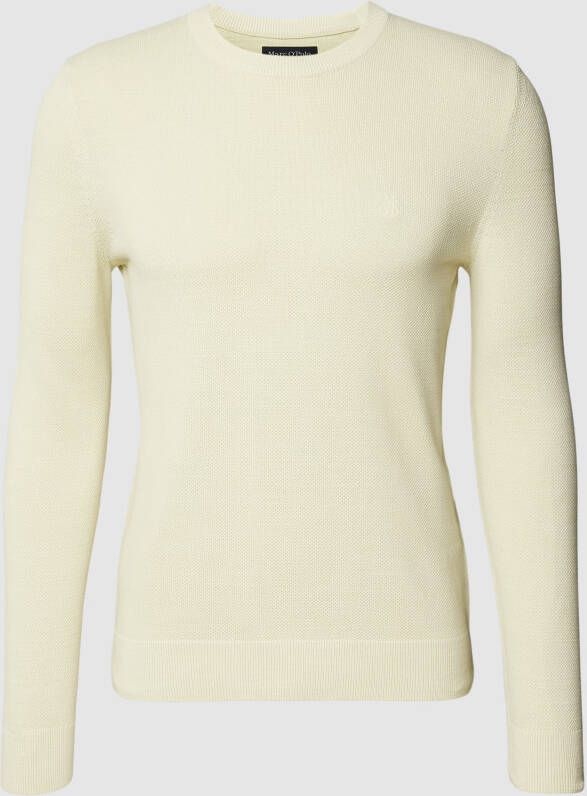 Marc O'Polo Gebreide pullover met labelstitching